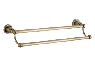 Полотенцедержатель двойной Aquanet 189260 бронза
