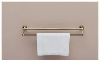 Полотенцедержатель двойной Aquanet 189261 бронза