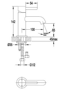 Смеситель для умывальника WHITECROSS Y Y1210CR (хром)