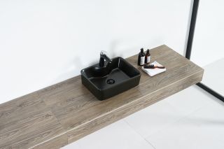 Раковина накладная Orange B01-475mb, матовый черный