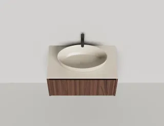 Подвесная тумба Salini Domino 27D208 80см шпон/гладкий фасад