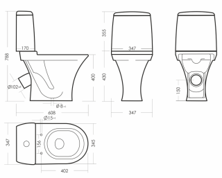 Унитаз-компакт Sanita Аттика Стандарт белый