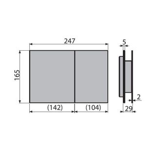 Кнопка смыва AlcaPlast FLAT для инсталляции хром матовый AIR