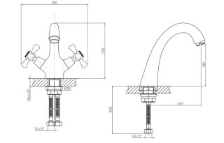 Смеситель для раковины Agger Retro A1902100