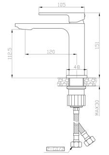 Смеситель для раковины Orange Lutz M04-021w белый