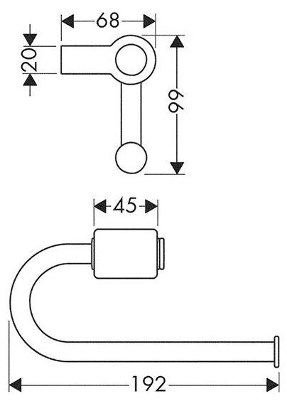 Держатель туалетной бумаги Hansgrohe SteeL 41221800 хром