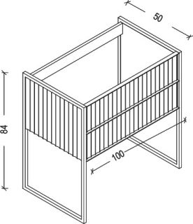 Тумба под раковину Armadi Art Monaco 100см чёрный/хром 866-100-BCR