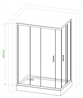 Душевой уголок Royal Bath HKD 120x90см белый RB9120HPD-C