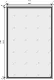 Зеркало Armadi Art Monaco 70см чёрный/хром 566-BCR