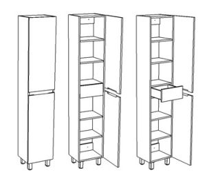 Пенал Corozo Альтаир 35см белый SD-00000503