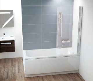 Шторка для ванны Ravak Chrome CVS1-80 L сатин стекло Transparent 7QL40U00Z1