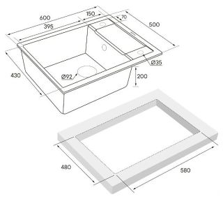 Мойка кухонная Paulmark Flugen PM216050-BE бежевый