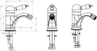Смеситель для биде Boheme Crystal хром 266-CRST