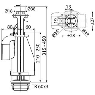 Сливная арматура Koller Pool SMUP2