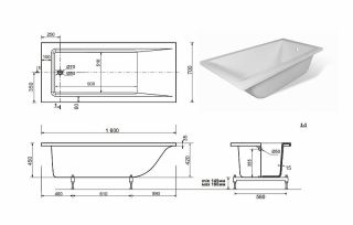 Ванна из литьевого мрамора Эстет Delta 160А silk ФР-00014532 160x70см белый матовый