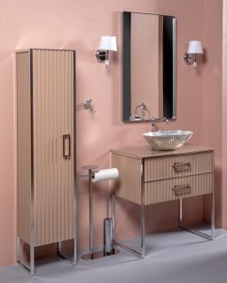 Пенал Armadi Art Monaco 170см капучино/хром 868-CPCR