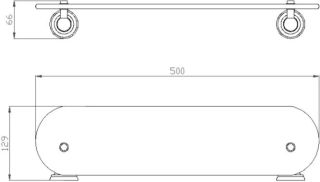 Полка стеклянная Sapho Diamond хром 1318-15