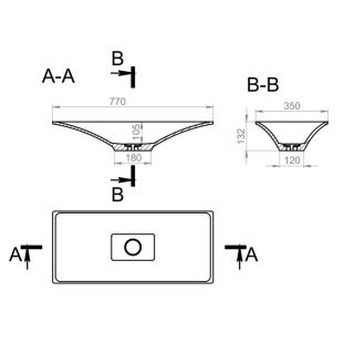 Раковина Holbi Sirius 77см белый/цветной матовый 1.02.018.11.2