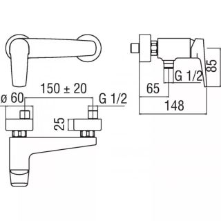 Смеситель Nobili Nobi NB84130CR для душа