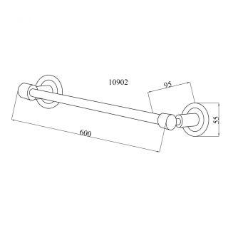Полотенцедержатель Boheme Murano хром 10902-CR