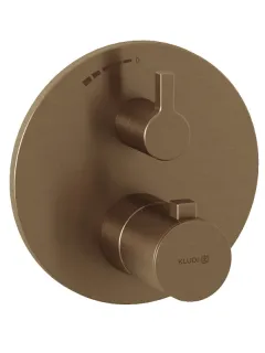 Смеситель для душа Kludi Nova Fonte Puristic 20885N115 с термостатом брашированная бронза