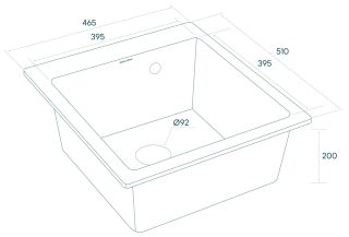 Мойка кухонная Paulmark Kante PM104651-WH белый