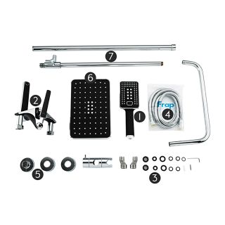 Душевая стойка Frap F2457 хром черный