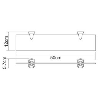 Wasserkraft Oder K-3024 Полка стеклянная