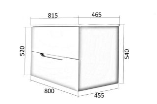 Orange Line Li-80Tug+Ra тумба с раковиной подвесная, графит матовый