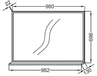 Зеркало Jacob Delafon Vivienne EB1598-E52 100 см дуб табак