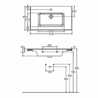 Раковина  Allen Brau Fantasy 82 4.11025.20 Белая
