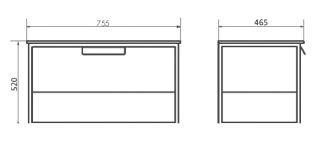COMFORTY Тумба-умывальник Бонн 75 00-00001936