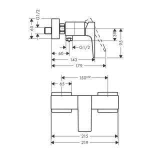 Смеситель для душа Hansgrohe Metropol 32560990