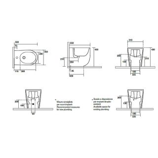 Биде напольное Kerasan Nolita 532059*1 серое