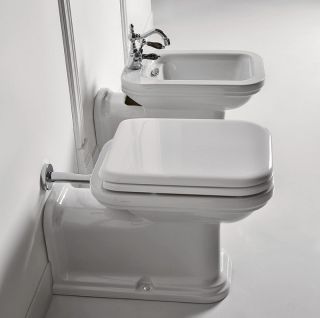 Биде напольное Kerasan Waldorf 4120K1bi/cr*1 белое