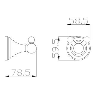 Двойной крючок Rav Slezak Morava MKA0102 Хром