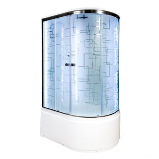 Душевая кабина Deto ЕМ4512 L LED с гм. 120х80х220 см