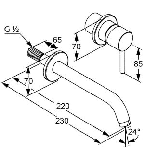 Смеситель для раковины Kludi Bozz 38245N076 брашированное золото