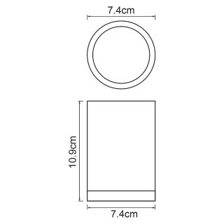 Стакан для зубных щеток WasserKRAFT Vils K-6128 Черный