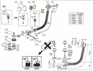 Слив-перелив Relisan Vega V55К Гл000006762 полуавтомат Хром