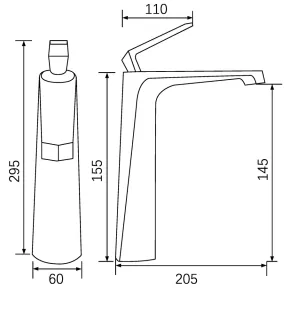 Смеситель для раковины Milleau CRISTAL MLV6223LH-CR хром глянец