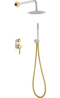 Душевая система Boheme Uno 464-WG белый/золото