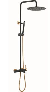 Душевая стойка Boheme Uno 468-BG чёрный/золото