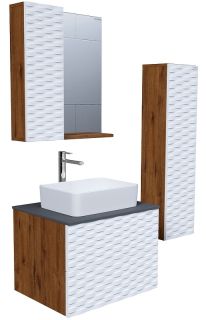 Пенал подвесной Grossman Альба 303009 30см веллингтон/белый