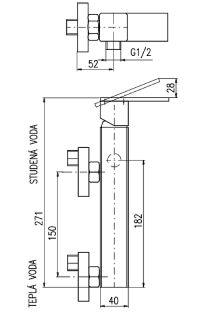 Смеситель для душа Rav Slezak Loira LR580.5Z золото