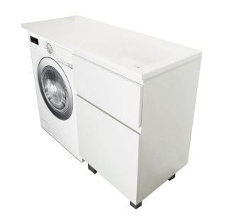 Напольная тумба с раковиной Эстет Dallas Luxe ФР-00009683 П 150см два ящика белый