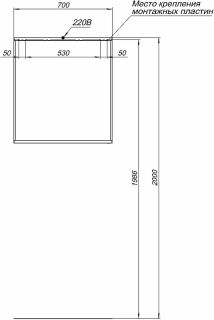 Зеркало Allen Brau Reality 1.32017.BB с подсветкой Черный браш