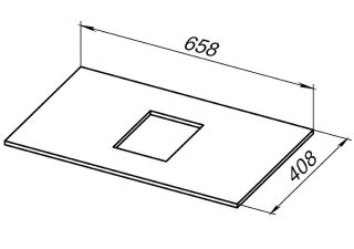 Столешница под раковину Allen Brau Priority 70 1.31009.B-S Бежевый структ