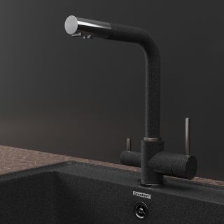 Смеситель для кухни GranFest 3611 графит