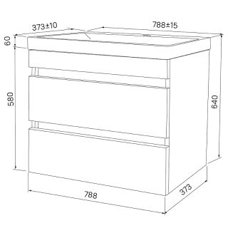 Тумба с раковиной IDDIS Zodiac 80 ZOD8CB0i95K подвесная Белая